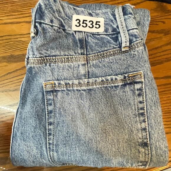 Good American Jeans Womens 4 Blue Good 90s Icon Distressed Straight High Rise - Picture 12 of 12